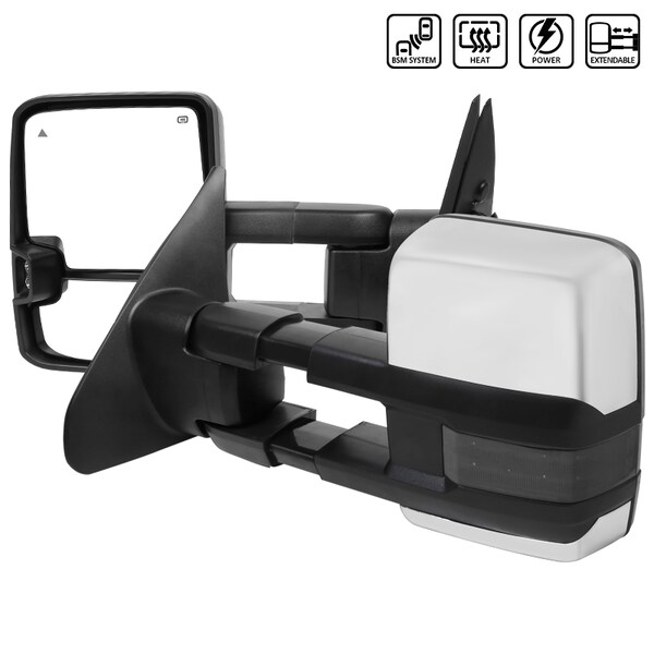 Spec-D Tuning 07-17 Toyota Tundra Twng Mirrors ChrmPwr Htd LED, RMX-TUN07G2GLEDHP-FS RMX-TUN07G2GLEDHP-FS - main